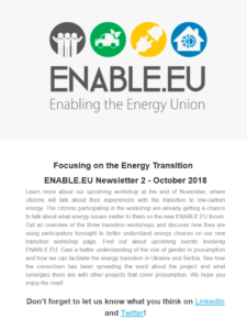 ENABLE.EU Newsletter 2 - October 2018